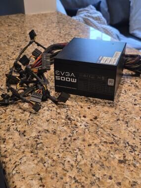 EVGA 500 Watt 80+ Power Supply – Used, Works Perfectly – Great Condition